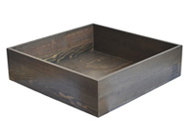 square wood tray black finish